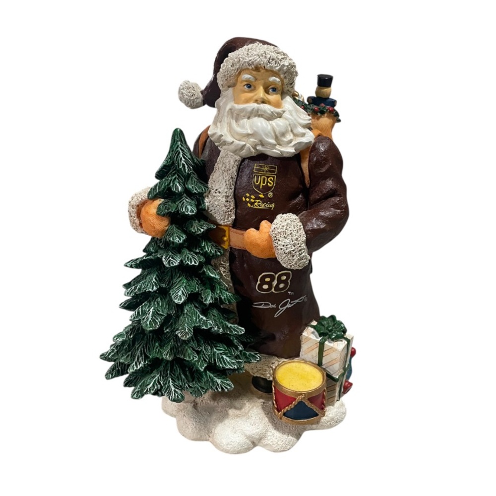 DALE JARRETT #88 UPS 8" CHRISTMAS SANTA CLAUS FIGURINE